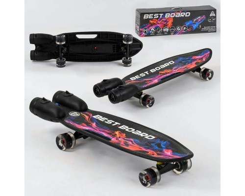 Скейтборд с музыкой и турбинами с дымом Черный (00501)