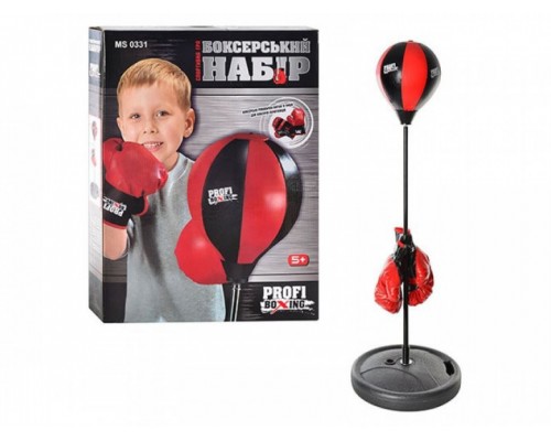 Дитячий Боксерський набір MS 0331 Груша, рукавички, на стійці 90 -110 см.