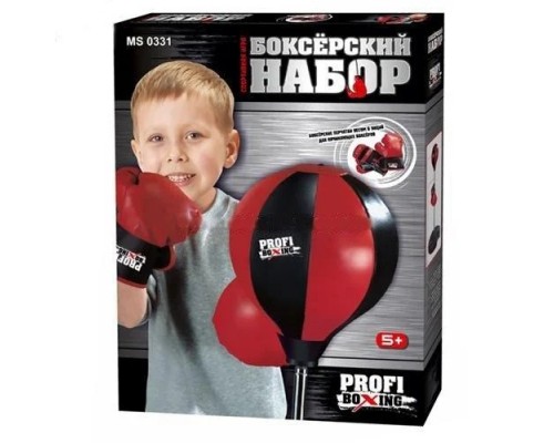 Дитячий Боксерський набір MS 0331 Груша, рукавички, на стійці 90 -110 см.