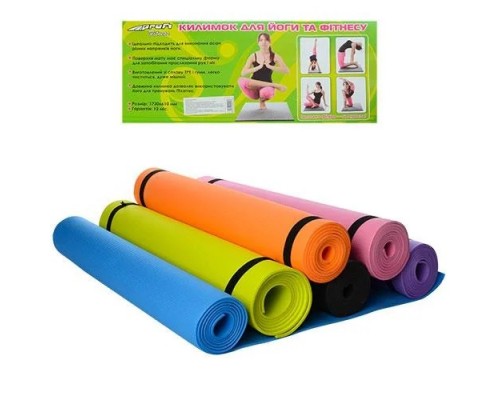 Коврик Гимнастический Йогамат EVA Profi 173-61 см, 6 цветов (0380)