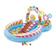 Дитячий надувний ігровий центр 57149 Intex Карамель 295 x 191 х 130 см Інтекс