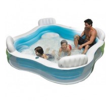 Надувной Бассейн 56475 Intex Семейный 229-229-46 см с сиденьями