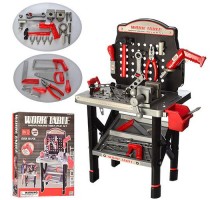 Дитячий Ігровий Набір інструментів 16554B верстак 53-32-74см, дриль обертається свердло, 50 деталей, на