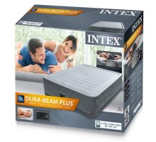 Двухместная Надувная кровать 64414 Intex со Встроенным электро насосом 203-152-46 см