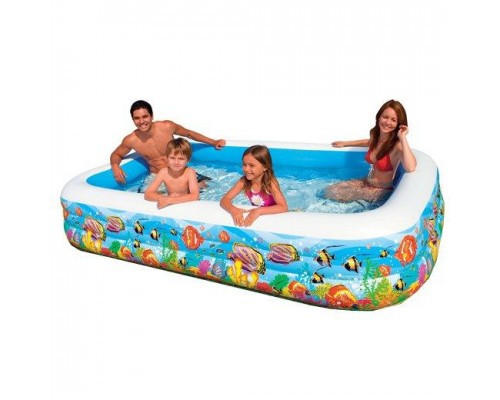 Надувний басейн 58485 intex Тропічний риф. Прямокутний 305-183-56 см