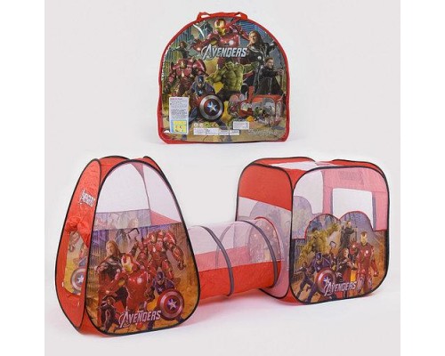 Детская Палатка 8015 AS с Туннелем Супергерои 270-92-92 см