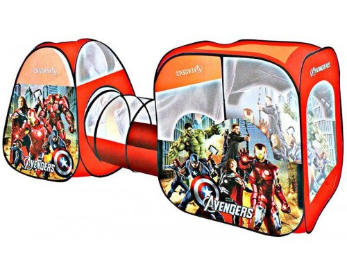 Детская Палатка 8015 AS с Туннелем Супергерои 270-92-92 см