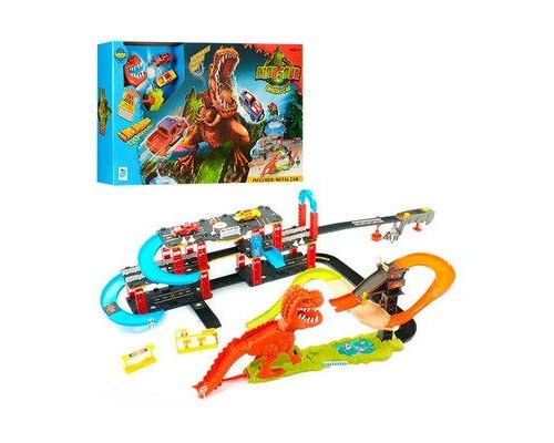 Трек 8899-93 Динозавр поймай тачку, машинки 2шт,