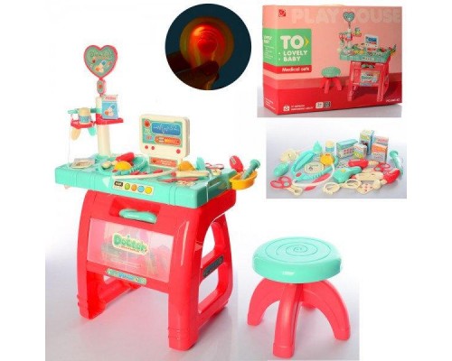 Ігровий Набір лікаря Лікарський кабінет Світло, звук, 22 предмети (660-62-63)