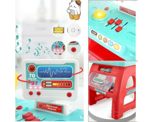 Ігровий Набір лікаря Лікарський кабінет Світло, звук, 22 предмети (660-62-63)