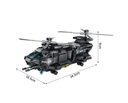 Конструктор Поліцейський вертоліт 473 деталі Qman 1928