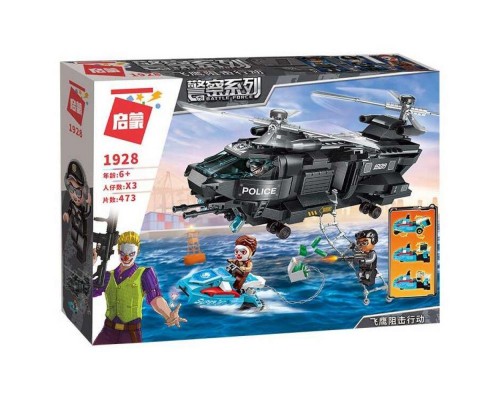 Конструктор Поліцейський вертоліт 473 деталі Qman 1928