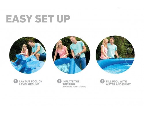 Надувний Басейн 28110 Intex Круглий 244-76 см, 2420 літрів