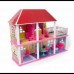 Ляльковий будиночок для барбі Двоповерховий, 5 кімнат, з меблями 6980