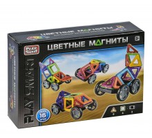 Конструктор магнітний Play Smart 2426 Кольорові магніти 16 деталей, 5 моделей