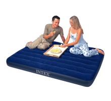 Двухместный надувной Матрас Интекс 64759 Intex Велюр Синий Размер 152 х 203 х 25 см