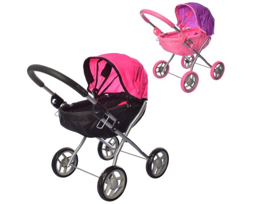 Коляска 9325A для ляльок Демісезон, 55 см колеса 4 шт 2 види