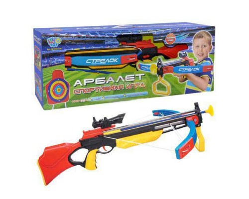 Детский Арбалет M 0005 U/R Стрелы на присосках. Лазерный прицел