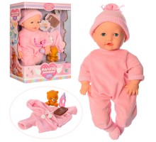 Сенсорный Пупс Малятко Янголятко. Мимика, реагирует на печенье, наряд, игрушку. 36см (3885-6)