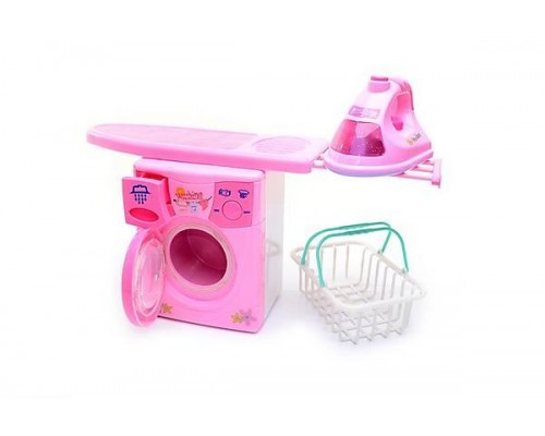 Ігровий Набір побутової техніки пральна машинка, праска, прасувальна дошка, звук, світло, 0923 (2028)