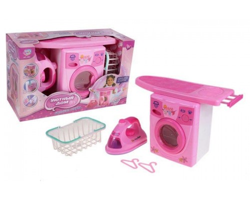 Ігровий Набір побутової техніки пральна машинка, праска, прасувальна дошка, звук, світло, 0923 (2028)
