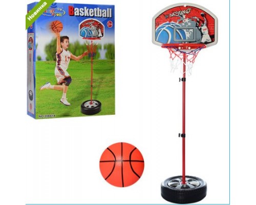 Детский баскетбол на стойке M 2927 (щит, мяч, сетка)