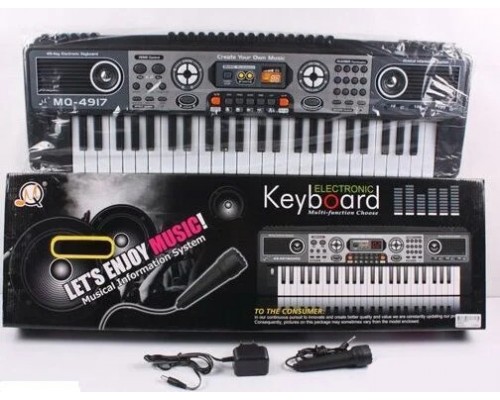 Піаніно синтезатор з мікрофоном, 49 клавіш, LED дисплей MQ 4917