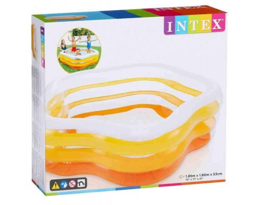 Дитячий Надувний басейн 56495 Intex Зірка Надувное дно 185-180-53 см