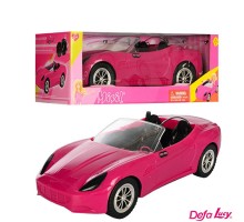 Машинка для ляльки 8249 Defa Кабріолет рожевий 39 см