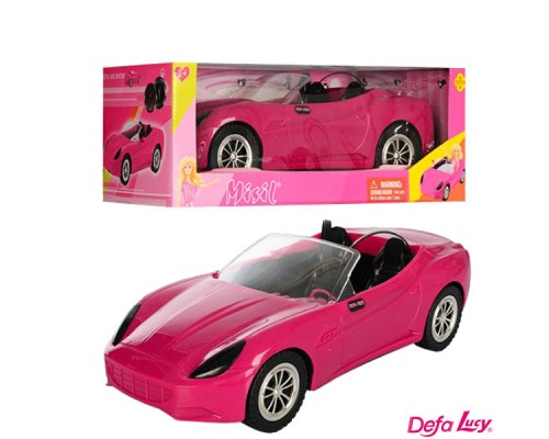 Машинка для куклы 8249 Defa Кабриолет розовый 39 см