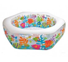 Надувний басейн 56493 Intex Океанський риф м'яке надувне дно 191-178-61 см