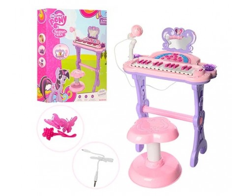Дитяче Піаніно Синтезатор Поні, зі стільчиком, від мережі 901-613