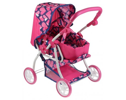 Дитяча Коляска для ляльок 9672 MELOGO з люлькою перенесенням. Регульована ручка, складаний капюшон