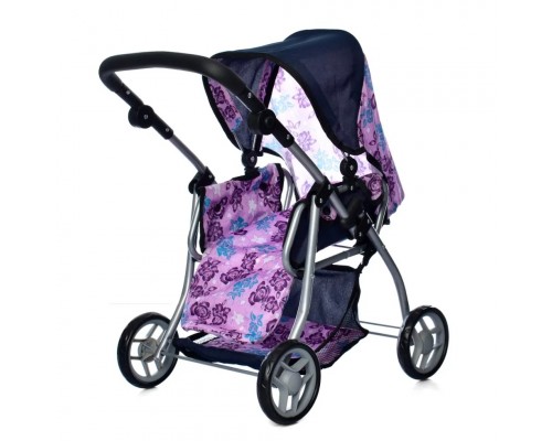 Дитяча Коляска для ляльок 9672 MELOGO з люлькою перенесенням. Регульована ручка, складаний капюшон