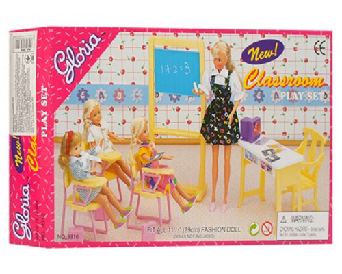 Іграшкові Меблі 9916 Gloria Школа для ляльок типу барбі.