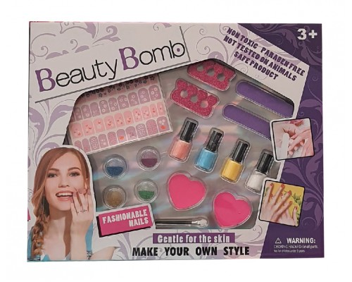 Дитячий набір косметика-манікюр Beauty Bomb