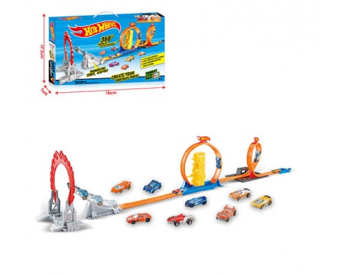 Трек Хот Віл із запуском та Петлями, 2 машинки (3313)