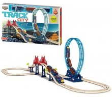 Железная дорога трек с петлей Track City Локомотив, вагоны (4148)