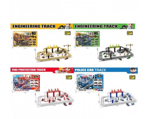 Іграшковий трек з металевими машинками 7 шт Спецтехніка (888)