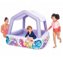 Детский надувной Бассейн 57470 Intex съемный навес Размер 157-122 см от 3 лет Интекс