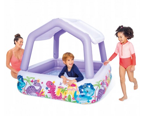 Дитячий надувний басейн 57470 Intex знімний навіс Розмір 157-122 см від 3 років Інтекс