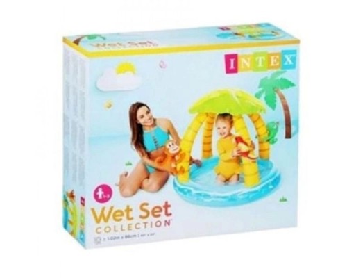 Дитячий надувний басейн 58417 Intex﻿﻿ Тропічний острів, м'яке дно. Інтекс