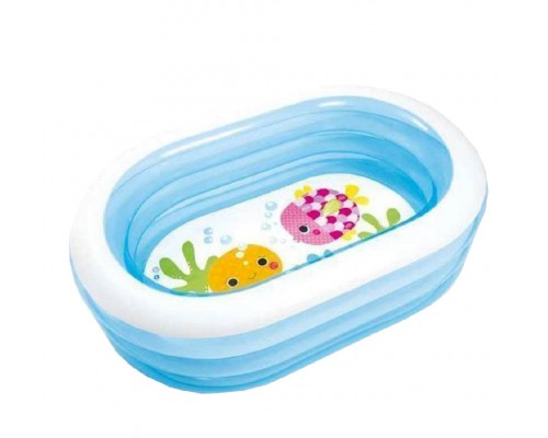 Дитячий надувний Басейн Морські друзі 163-107-46 см овальний Intex (57482)