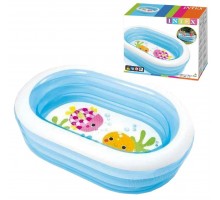 Дитячий надувний Басейн Морські друзі 163-107-46 см овальний Intex (57482)
