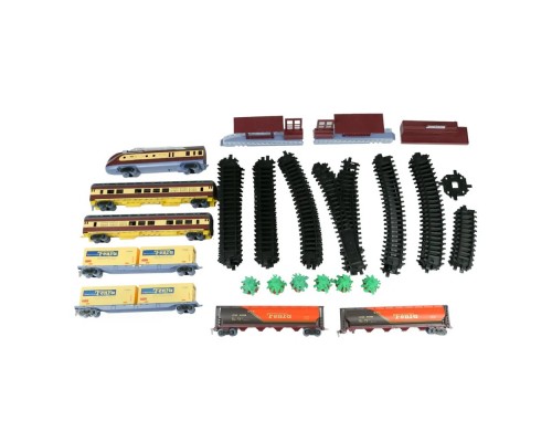 Іграшкова залізниця 325 см Локомотив, вагони 6 шт, Звук, світло (1601 В)