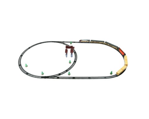 Іграшкова залізниця 325 см Локомотив, вагони 6 шт, Звук, світло (1601 В)