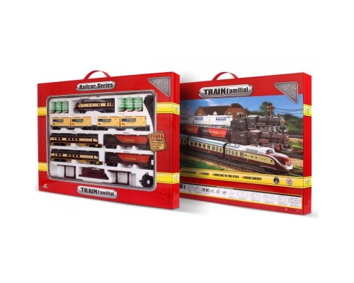 Іграшкова залізниця 325 см Локомотив, вагони 6 шт, Звук, світло (1601 В)