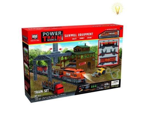 Дитяча залізниця Вантажний поїзд, Лісопилка 450 см (2083)