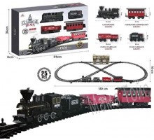 Дитяча залізниця 512 см Класичний поїзд та вагони Метал. Звук, світло (2113)