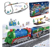 Дитяча залізниця Новорічний Різдвяний Експрес 670 см, Сніговик. Звук, Світло (21811)